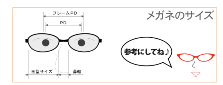 メガネのサイズ